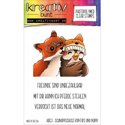 kreativbunt Stempel - Schnappschuss von Fips und Nuppi